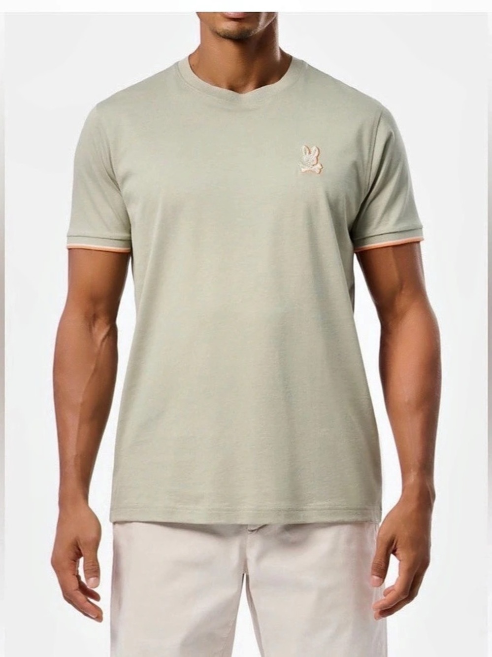 Psycho Bunny Men's Short Sleeve T-Shirt in Green Size 7 (XL)